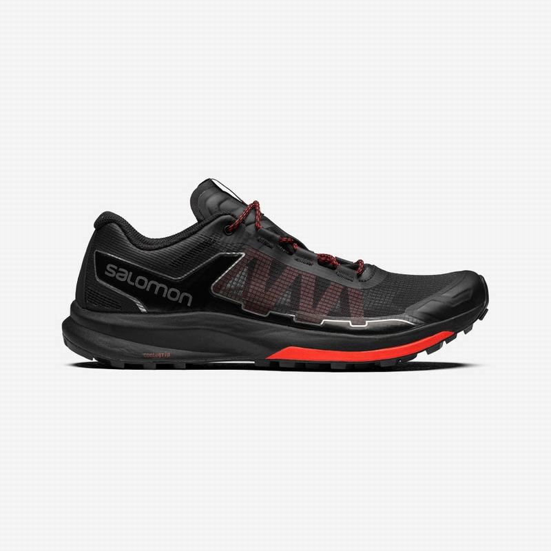 Salomon Israel ULTRA RAID - Womens Trail Running Shoes - Black/Red (WNDQ-62305)